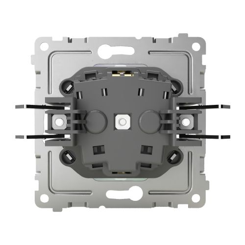 Розетка электрическая 1 пост TOKOV ELECTRIC PIXEL перламутр, детальное фото