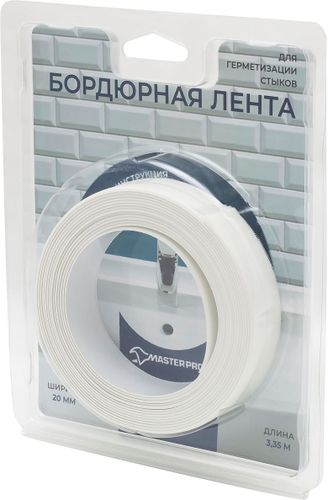 Лента бордюрная MasterProf белый 3,35м х 20, изображение