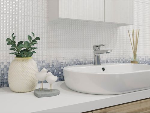 Плитка Cersanit Hammam белый рельеф 20X44 см 1,144 м², картинка