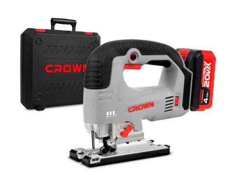 Аккумуляторный лобзик CROWN CT25003HX-4 BMC 20 В 26 мм с АКБ И ЗУ, картинка