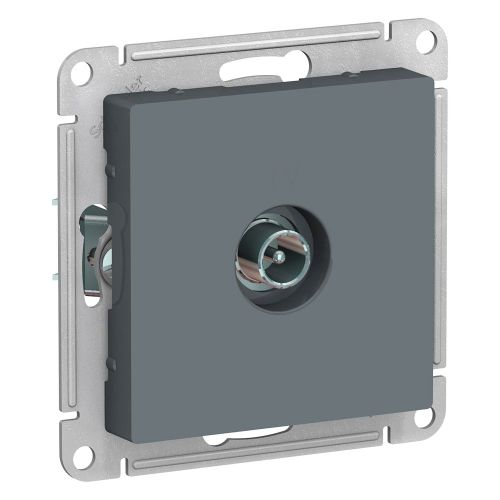 Розетка TV 1 пост Systeme Electric Atlas Design грифель 1240430, фотография