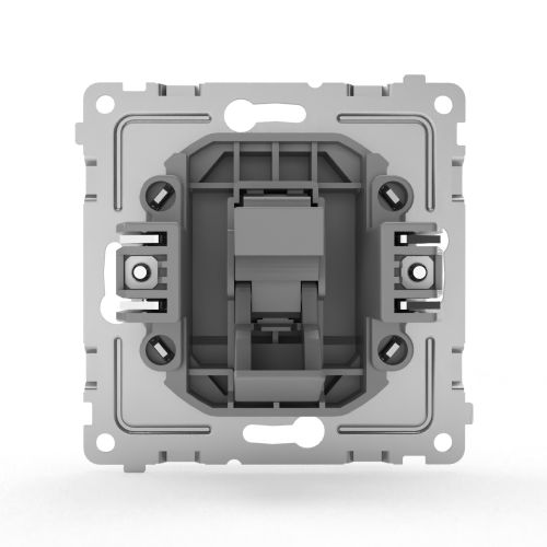 Розетка RJ-11 1 пост TOKOV ELECTRIC PIXEL алюминий, картинка