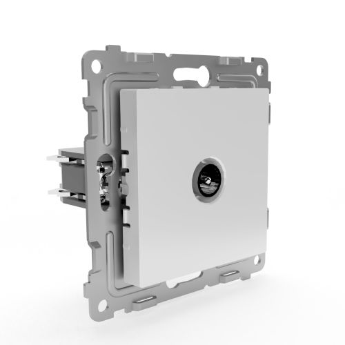 Розетка TV TOKOV ELECTRIC PIXEL 1791373 белый, крупный план