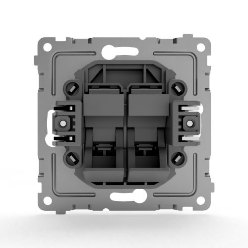 Розетка RJ-45 2 поста TOKOV ELECTRIC PIXEL белый, вид