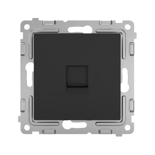 Розетка RJ-45 1 пост TOKOV ELECTRIC PIXEL карбон, изображение