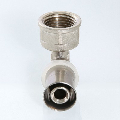 Угольник латунь никелированный VALTEC VTm.252.N 1/2" х 20 мм, детальное фото