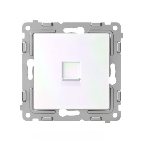 Розетка RJ-45 1 пост TOKOV ELECTRIC PIXEL перламутр, картинка