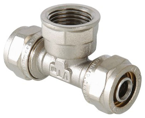Тройник латунный VALTEC 1/2" x 20 мм, вид