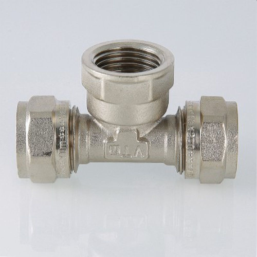 Тройник латунный VALTEC 1/2" x 20 мм, картинка