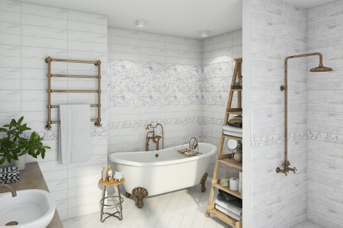 Бордюр Global Tile San Remo Кер белый 5,4X50 см 1 шт., вид