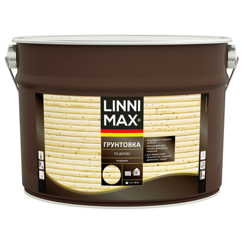 Грунтовка по дереву LINNIMAX 9 л, фотография