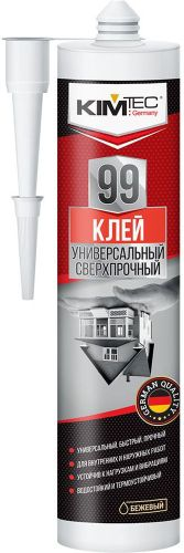 Монтажный клей KIM TEC 99 универсальный сверхпрочный бежевый 280 мл, изображение