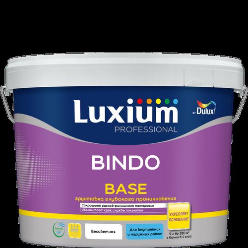 Грунтовка Luxium by Dulux Bindo Base универсальная глубокого проникновения 9 л, фотография
