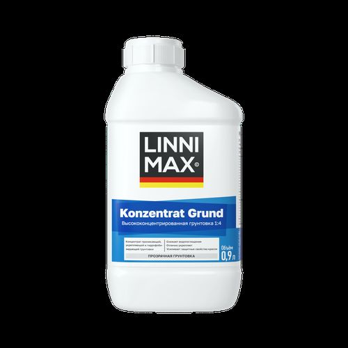 Грунт-концентрат д/мин.осн. LINNIMAX Konzentrat Grund (1:4) / Концентрат Грунт в/д 0,9 л, детальное фото