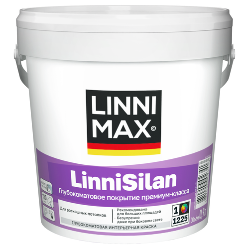 Краска LINNIMAX LinniSilan /ЛинниСилан в/д инерьерная База 1 0,9 л, фотография