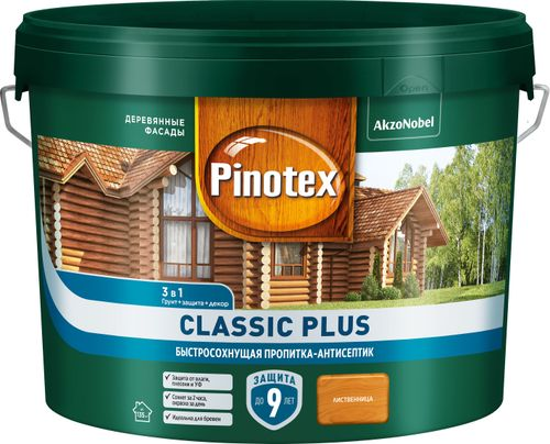 Пропитка-антисептик Omnitex Classic Plus 3в1 листвен 9 л, фотография