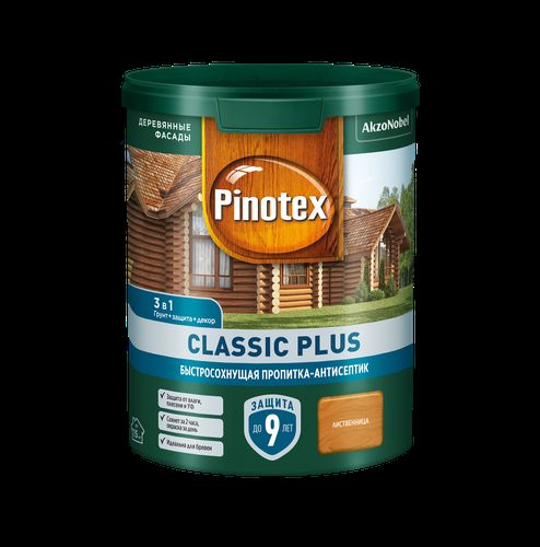 Пропитка-антисептик Omnitex Classic Plus 3в1 листвен 0,9 л, крупный план