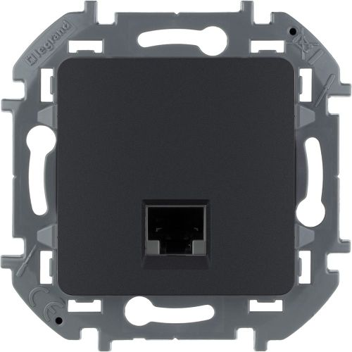 Розетка RJ-45 1 пост Legrand Inspiria антрацит, изображение