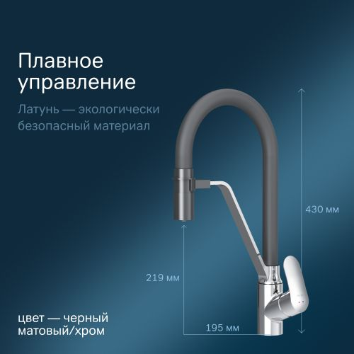 Смеситель для кухни AM.PM Like хром, фотография