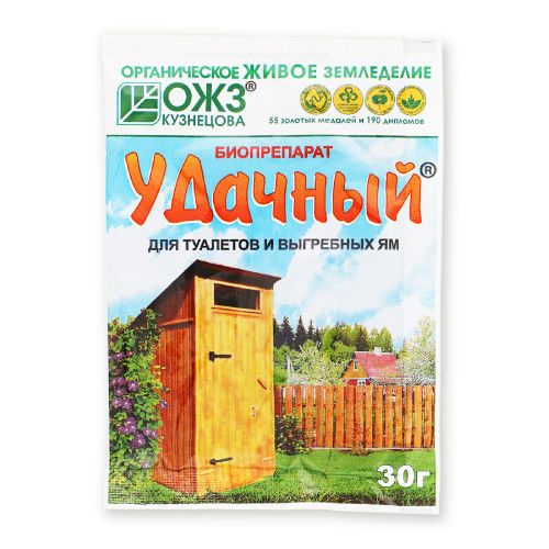 Биопрепарат для туалетов и выгребных ям УДАЧНЫЙ, 30г, фотография