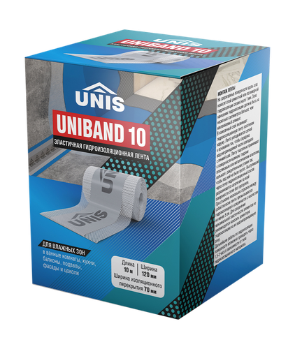Гидроизоляционная лента UNIS UNIBAND10 10 м, детальное фото