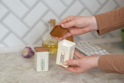 Набор контейнеров для специй Sugar&Spice Rosemary с деревянной крышкой 0,2л х 2шт., детальное фото