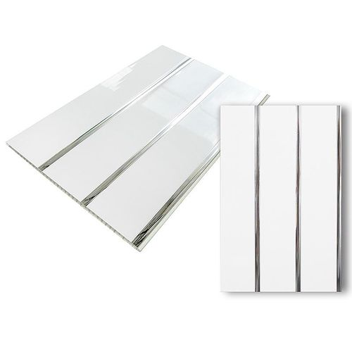 Панель ПВХ Stella Premium Silver Line лак 3-х секционные 3000х250х9, крупный план