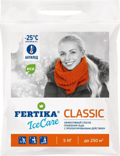 Противогололедный реагент FERTIKA ICECARE CLASSIC Ф03482, 5 кг, картинка
