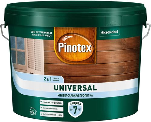 Пропитка Omnitex Universal 2в1 прозрачный 9 л, детальное фото
