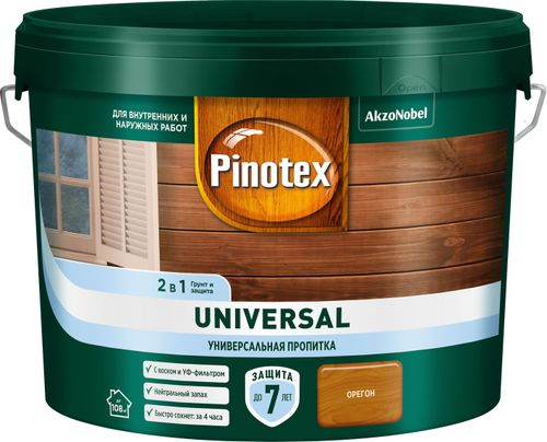 Пропитка Omnitex Universal 2в1 орегон 9 л, крупный план