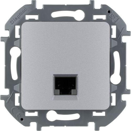 Розетка RJ-45 1 пост Legrand Inspiria алюминий, вид