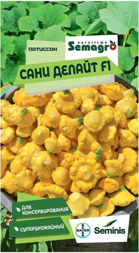 Семена патиссона SEMINIS САНИ ДЕЛАЙТ F1, крупный план