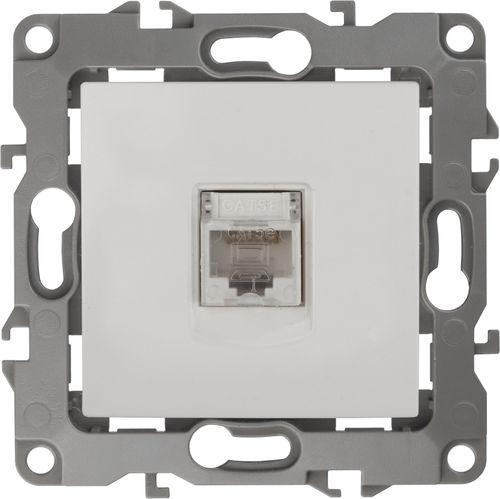 Розетка RJ-45 ЭРА Эра12 Б0014723 белый, крупный план