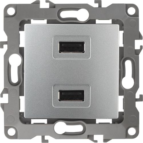 12-4110-03 ЭРА12 Устройство зарядное USB алюминий, фотография