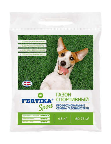 Семена газонных трав Fertika Спорт  4,5 кг, крупный план