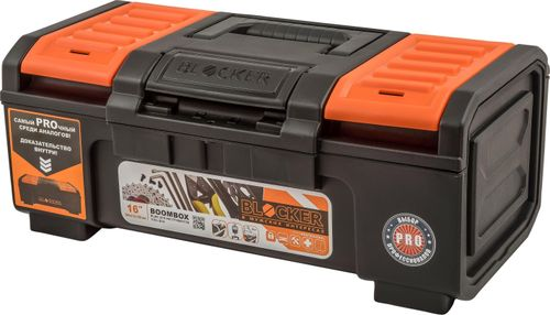Ящик для инструментов Boombox 16" черный/оранжевый, крупный план