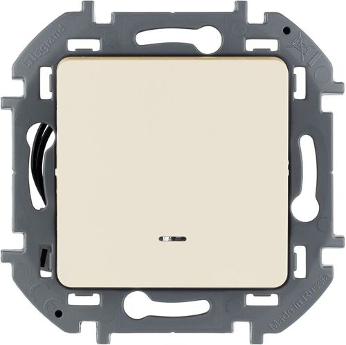 Выключатель 1-клавишный Legrand Inspiria 673611 слоновая кость, фотография
