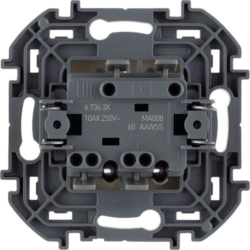 Выключатель 2-клавишный Legrand Inspiria 673631 слоновая кость, детальное фото