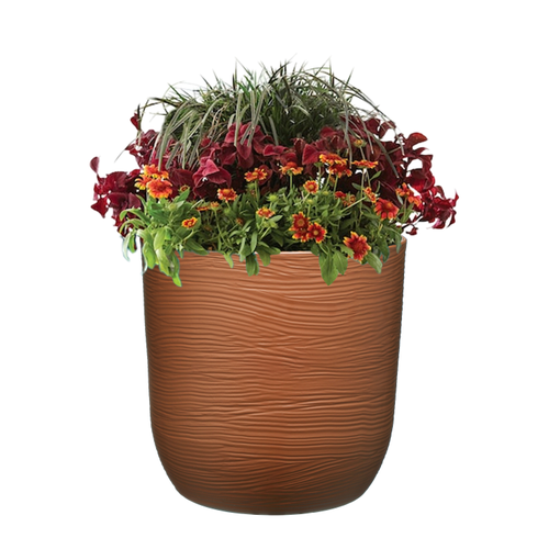 Кашпо для цветов FLOWERSEA Cactus 27х27х27см, цвет кирпичный, Арт. 200790266, картинка
