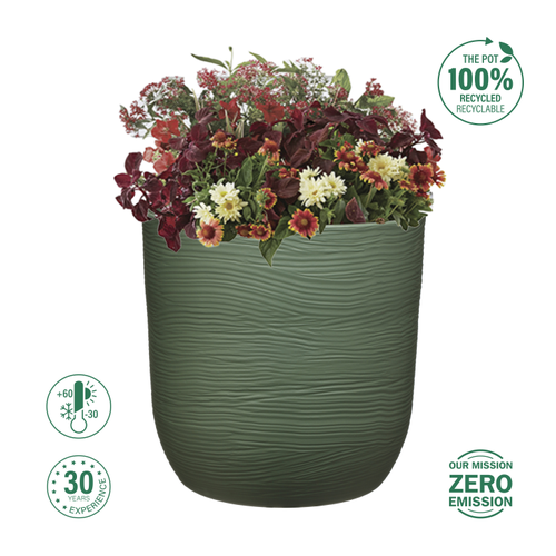 Кашпо FLOWERSEA Cactus 35х35х35см, лесная зелень, Арт. 600080002-1, крупный план