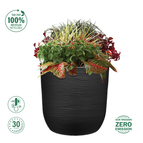 Кашпо FLOWERSEA Cactus 35х35х35см, черное, Арт. 600080002-2, фотография