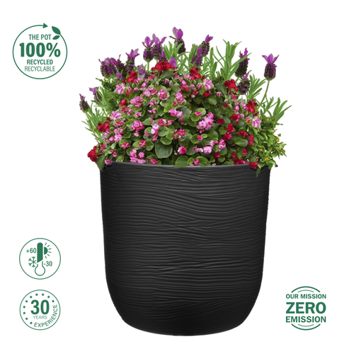 Кашпо FLOWERSEA Cactus 35х35х35см, черное, Арт. 600080002-2, вид