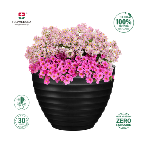 Кашпо FLOWERSEA Darvin 26х26х19см, черное, Арт. 601080001-3, фото