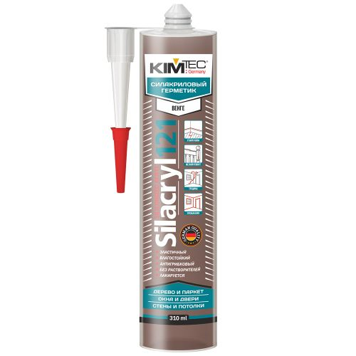 Герметик силакриловый 121 «KIM TEC», ДЕРЕВО И ПАРКЕТ, венге, 310 мл, фото