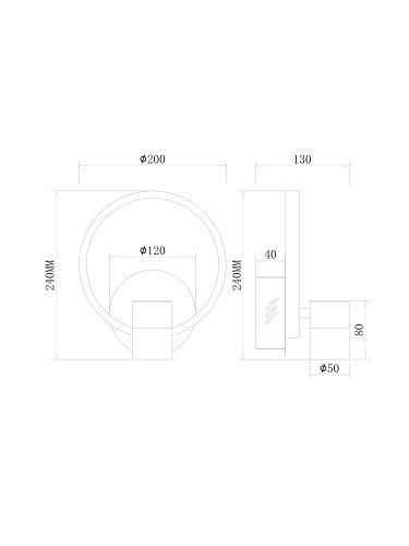 Настенный светильник (бра) FR6110WL-L12GB1, фото