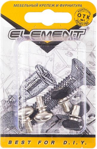 Стеклодержатель овальный Element с резинкой никель 4 шт, фото