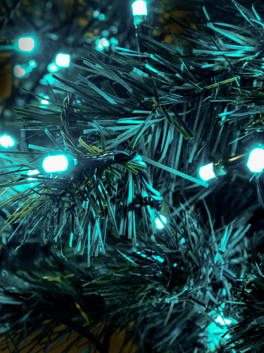 Гирлянда внутренняя нить  SH LIGHTS 120 LED зеленый 12 м, изображение