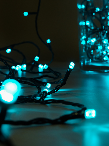 Гирлянда внутренняя нить  SH LIGHTS 120 LED зеленый 12 м, картинка