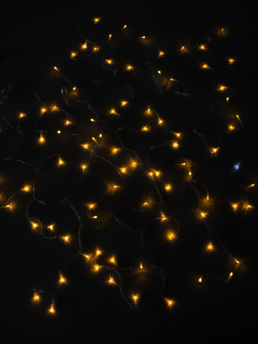 Гирлянда универсальная бахрома SH LIGHTS 100 LED белый 2 м, детальное фото
