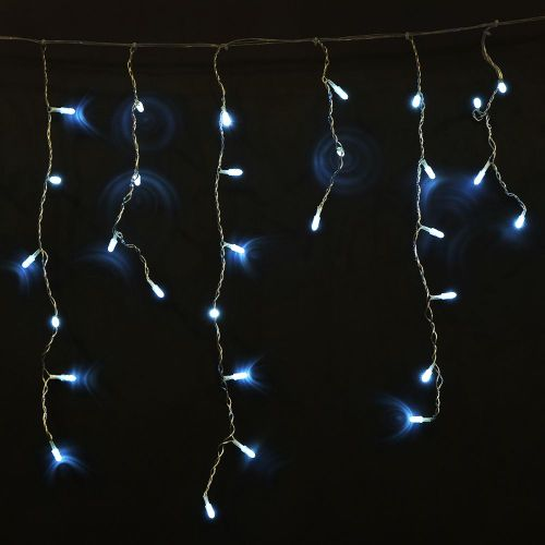 Гирлянда бахрома SH LIGHTS 80 LED белый 2 м, вид